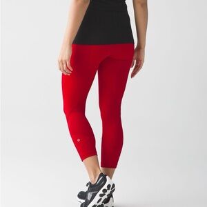 Red Cropped Leggings